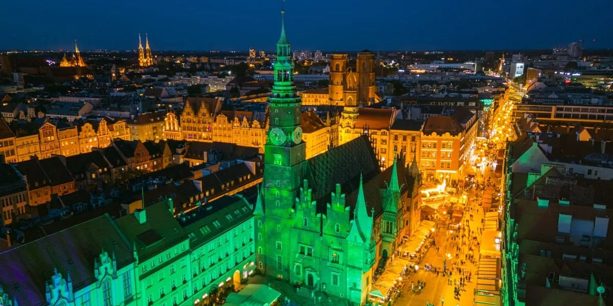 Pokaz video mappingu „Serce Miasta” na wrocławskim Rynku