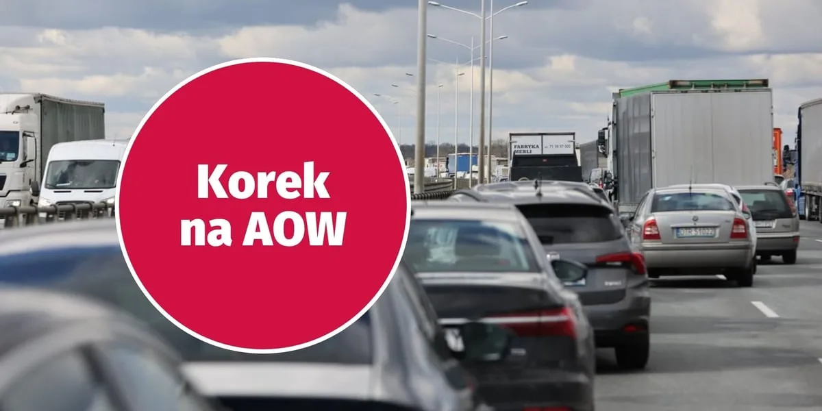 Korek na AOW. Węzeł Wrocław Stadion zablokowany z powodu meczu Polska - Ukraina