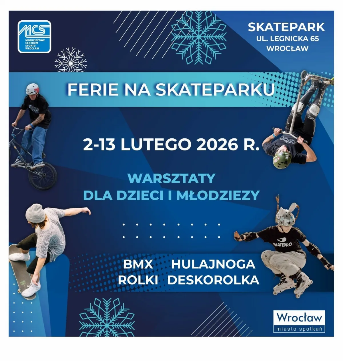 Zimowe warsztaty w skateparku dla dzieci i młodzieży